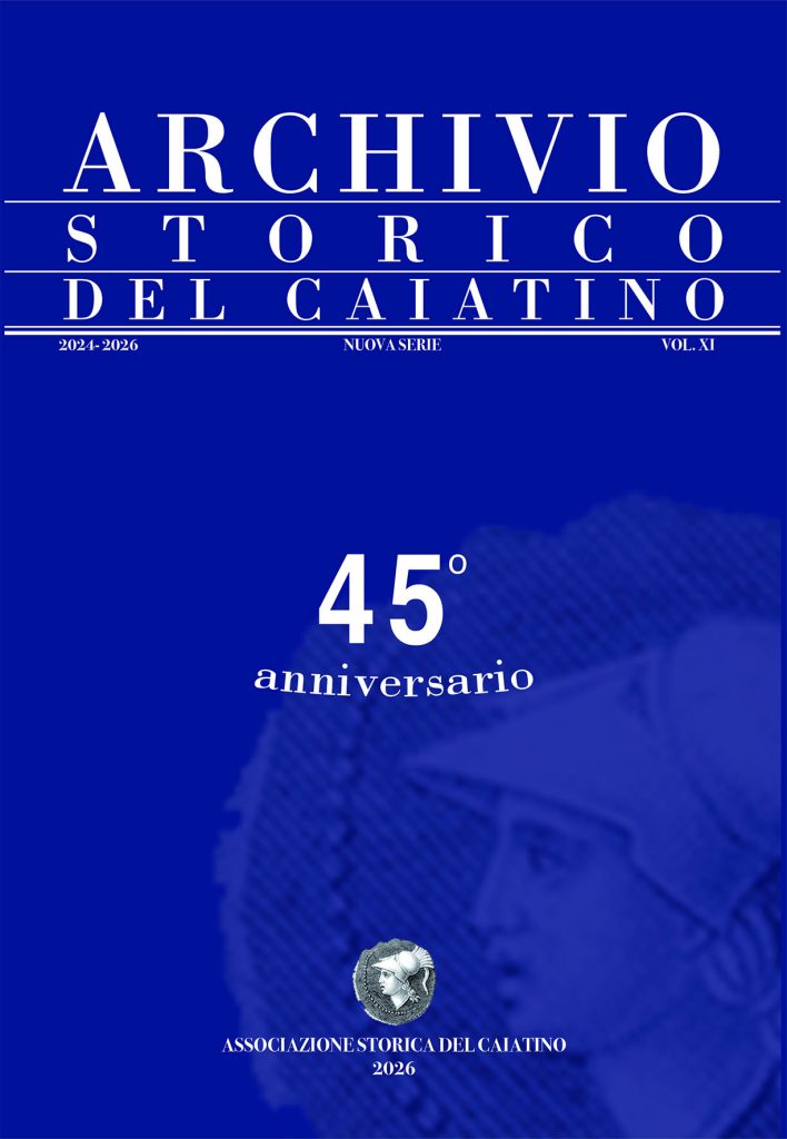 Presentazione Archivio Storico del Caiatino Vol. XI copertina isbn