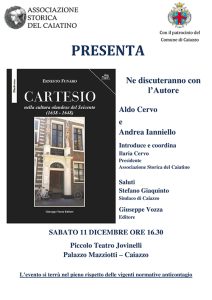 Presentazione libro "Cartesio" cartesio