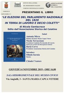 PRESENTAZIONE LIBRO “LE ELEZIONI DEL PARLAMENTO NAZIONALE DEL 1820 le elezioni del parlamento sm
