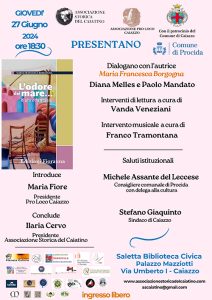Dialogano con l'autrice locandina 27 giugno 2024